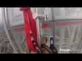 Headcam view: Prince Andrew abseils down the.