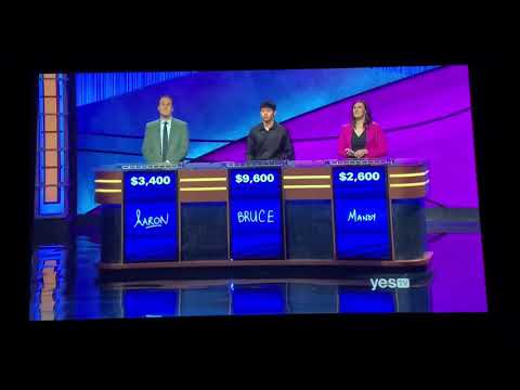 Double Jeopardy, Aaron Goetsch Day 3 - 2nd Daily Double (3/2/20)