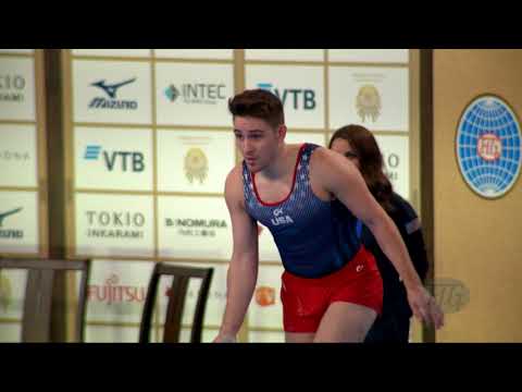 KRZYNEFSKI Brandon (USA) M - 2019 Trampoline Worlds, Tokyo (JPN) - Qualification Tumbling R2