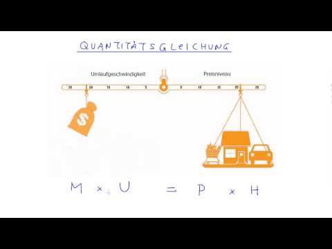 Quantitätsgleichung (FISHERsche Verkehrsgleichung)