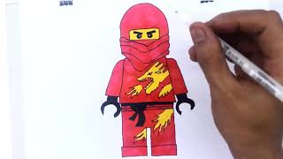 Lego coloring pages – How to draw and color lego ninjago - Coloring videos for kids
