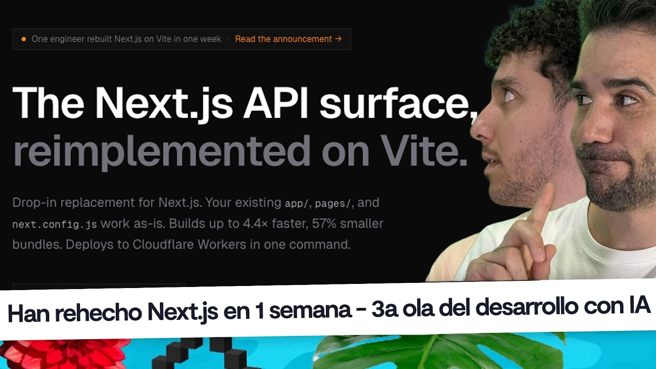 Noticias programación: 3a ola desarrollo con IA, Han rehecho Next.js, Despidos por la IA #CaféCodely