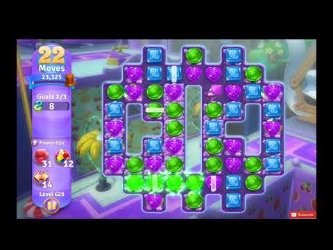 Wonka's World of Candy Level 629 NO BOOSTERS - A S GAMING ✔
