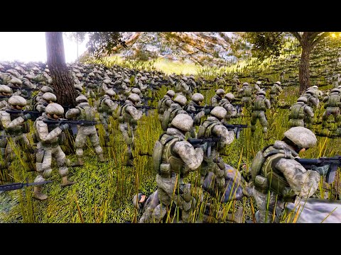 German Woodland Camos VS 23000 Modern Soldiers| Ultimate Epic Battle Simulator 2 | UEBS 2