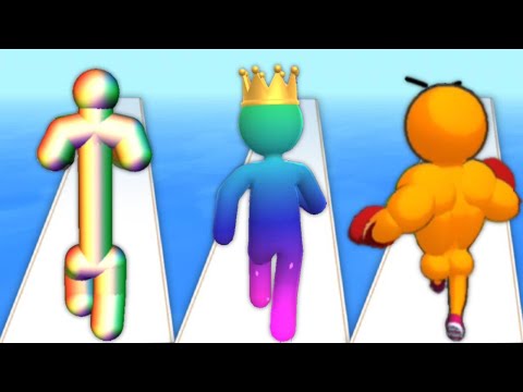 Tall Man Run vs Giant Rush vs Level Up Runner - Triple Game