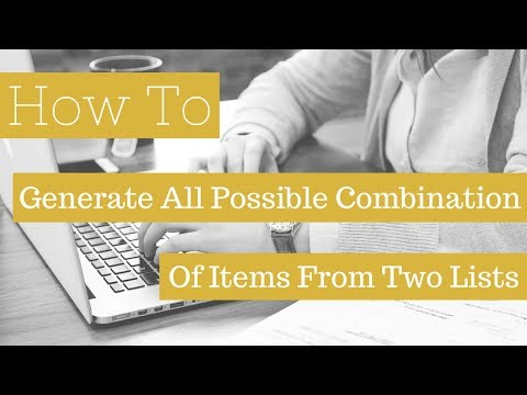 How To Generate All Possible Combination Of Items From Two Lists