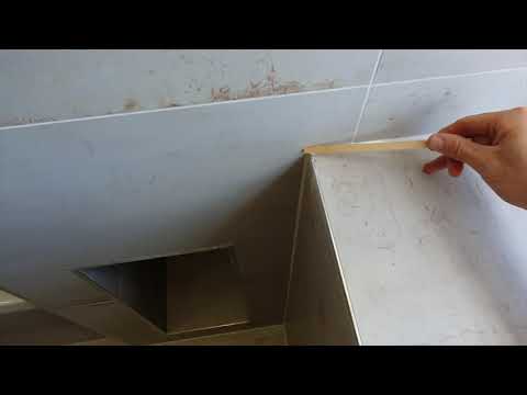 Mastic Man- Silicone Sealant Application with tooling sticks in bathroom