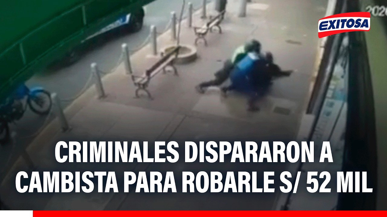🔴🔵 Criminales disparan a cambista para robarle S/ 52 mil en pleno Jirón de la Unión