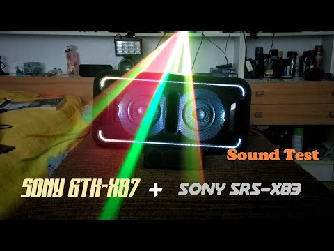 Sony GTK-XB7 + Sony srs-xb3 - Sound Test