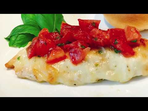 Cheesy Bruschetta Chicken--FAST, HEALTHY, DELICIOUS!