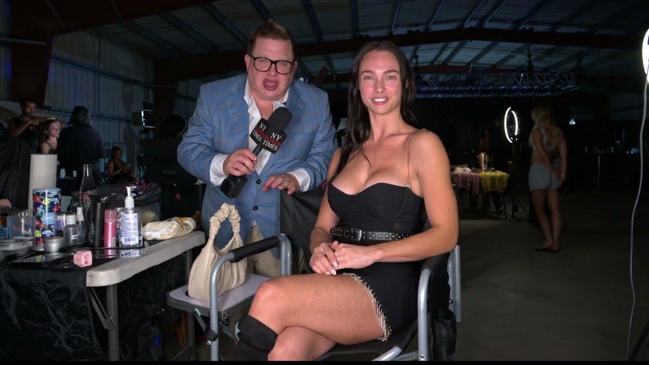 Model Lyra Masha interviewed at hair/make up prep for Super Model Mgmt Coachella Fashion Show