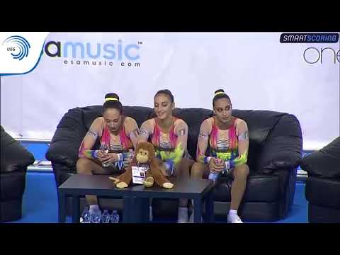 Sara Cutini, Sarah Ferragina & Martina Foresi (ITA) - 2017 Aerobics Europeans, junior trio final