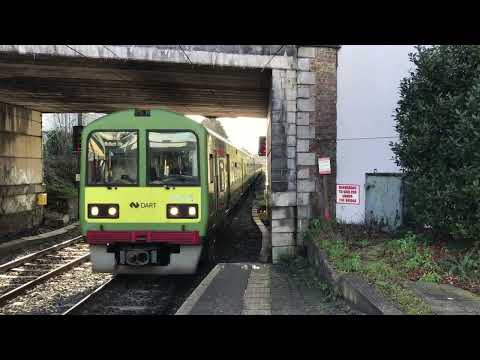 DART Train arriving at Malahide Train Station in IRELAND