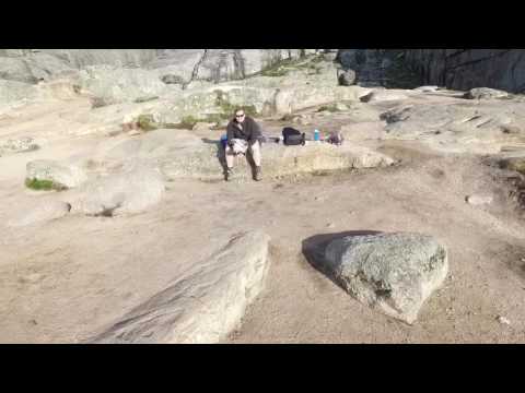 Kjeragbolten drone footage