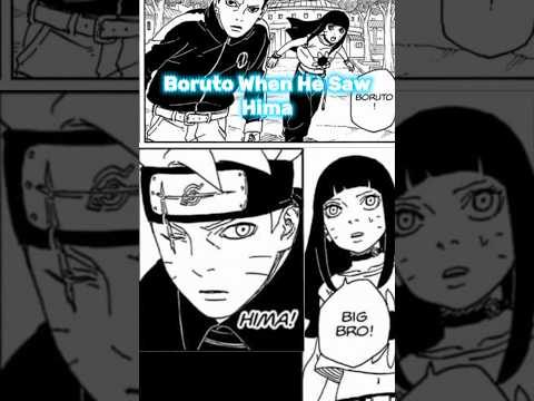 |Boruto’s Reaction When He Saw Hima After 3 Years|#boruto #himawari #naruto #manga #shorts #short