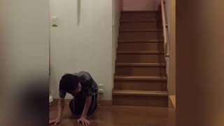 【いぬ】飼い主に驚かされたらこうなった