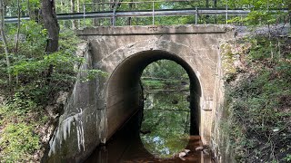 Neat piece of Lehigh and New England railroad disguised as a vehicle road. Northampton County PA.