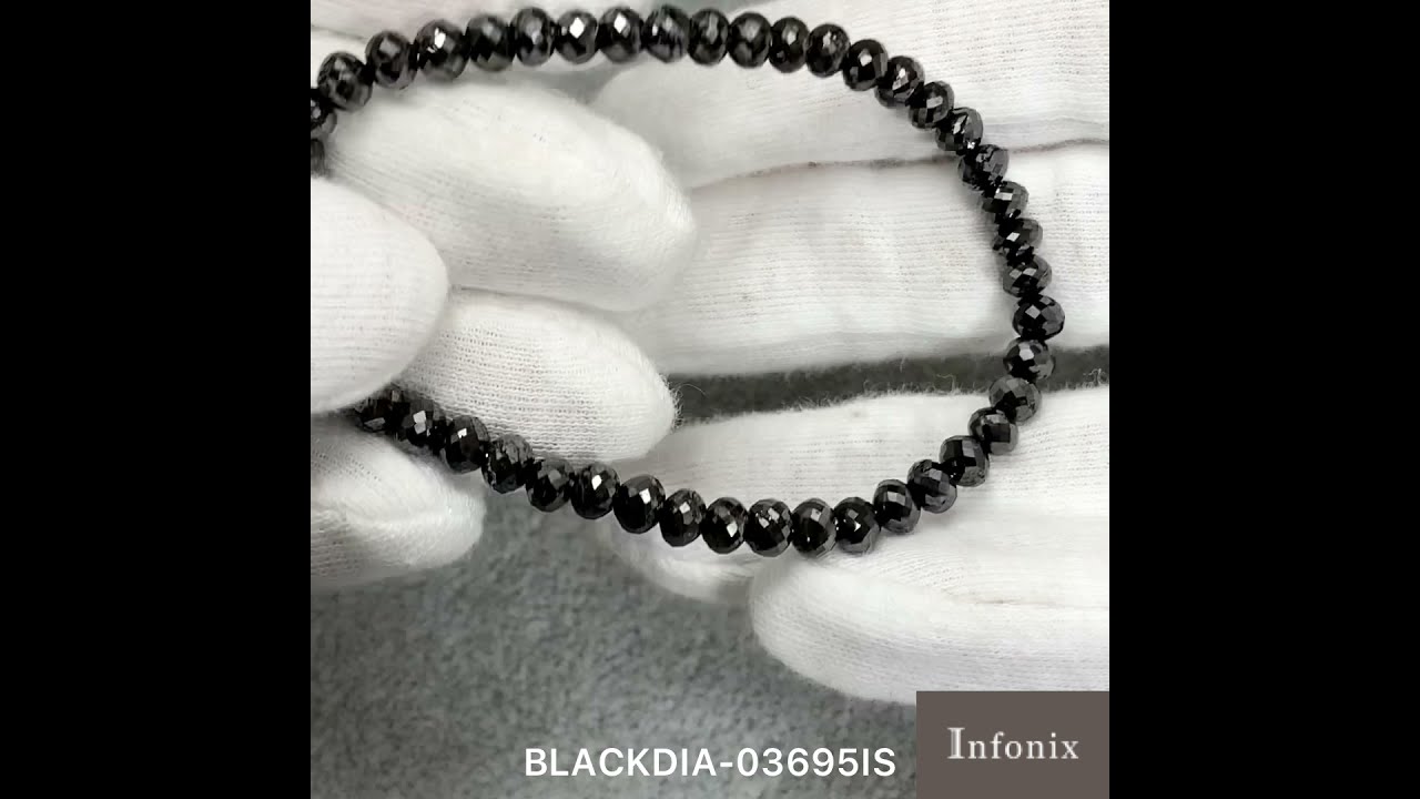 [トップクォリティ]ブラックダイヤモンドブレスレット（約5mm）-slide-youtube