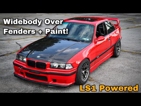 Painting and Installing Widebody Over Fenders on my LS1 E36! *THICC*