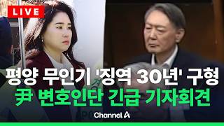 [????라이브를 켜라] [LIVE] 尹 변호인단 기자회견…이 시각 중앙지법 / 채널A