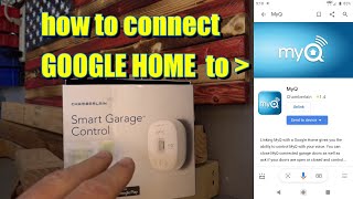 How to connect MYQ Chamberlain MYQ-G0401-E WiFi Garage Door adapter and Google Home assistant
