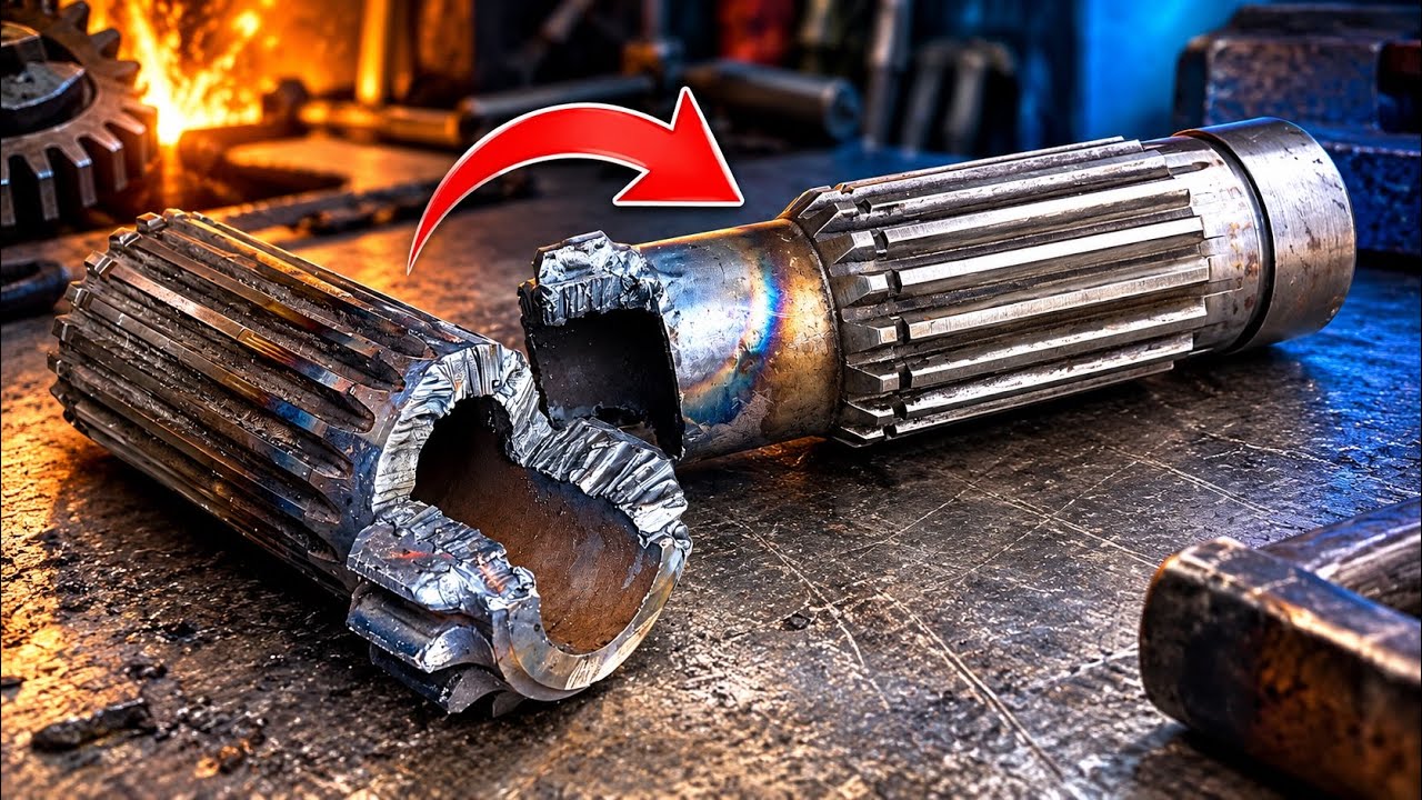 Broken Heavy Vehicle Axle Shaft Repair | Complete Splined Shaft Restoration