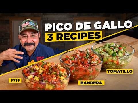 The 3 Pico de Gallo Recipes Used in Mexican Restaurants (Salsa Bandera, Tomatillo & My New Favorite)