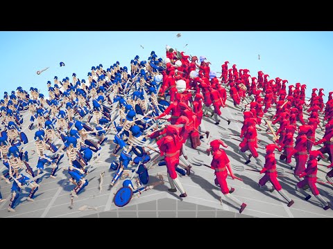 100x SPOOKY ARMY 💀 vs ⚔️ 100x FARMER ARMY / Totally Accurate Battle Simulator ( TABS )