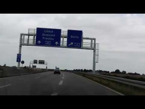 Autofahrt  auf A20, Kreuz Uckermark - NB. Ost
