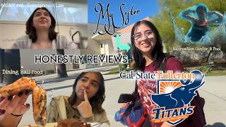 Titan for a Day- Sister Gives Honest Review of CSUF | Dining Hall, Gym, & Library
