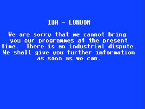 Thames strike caption (27th August 1984)