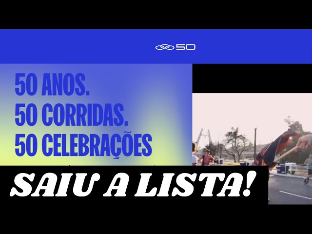 FINALMENTE:  a lista das 50 PROVAS em que a OLYMPIKUS estará presente nos 50 anos da marca