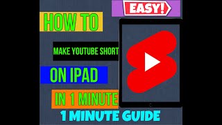 HOW TO UPLOAD A YOUTUBE SHORT ON IPAD IN 2024 (easy) **WORKING**   #shorts #2024  #youtubeshorts