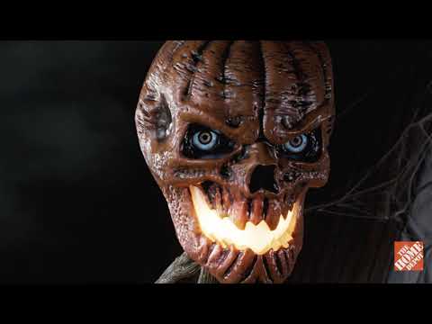 Home Depot's 12 ft. Giant Inferno Pumpkin Skeleton | The Home Depot