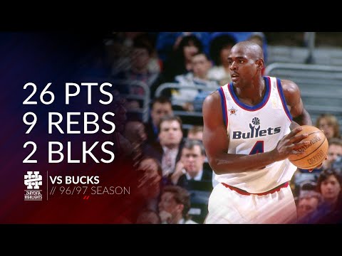 Chris Webber 26 pts 9 rebs 2 blks vs Bucks 96/97 season