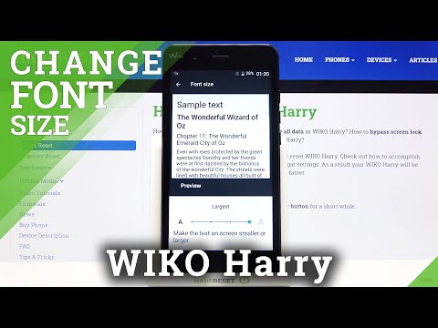 How to Change Text Size in Wiko Harry – Access Font Settings