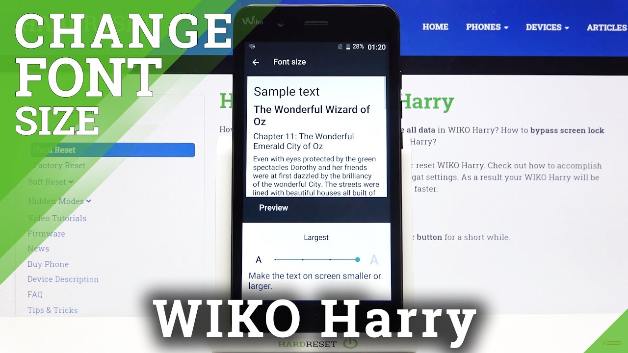 How to Change Text Size in Wiko Harry – Access Font Settings