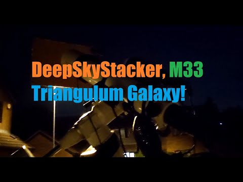 Imaging M33 the Triangulum Galaxy, using Deep Sky Stacker and Pixinsight