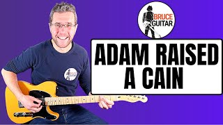 Bruce Springsteen - Adam Raised A Cain guitar lesson