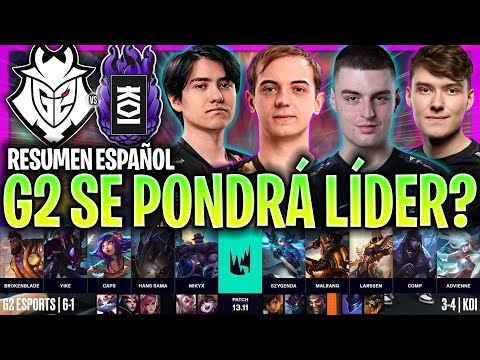 KOI SE JUEGA PLAYOFFS Y G2 SER LÍDER! *PARTIDAZO* | G2 vs KOI RESUMEN LEC VERANO 2023 ESPAÑOL LVP