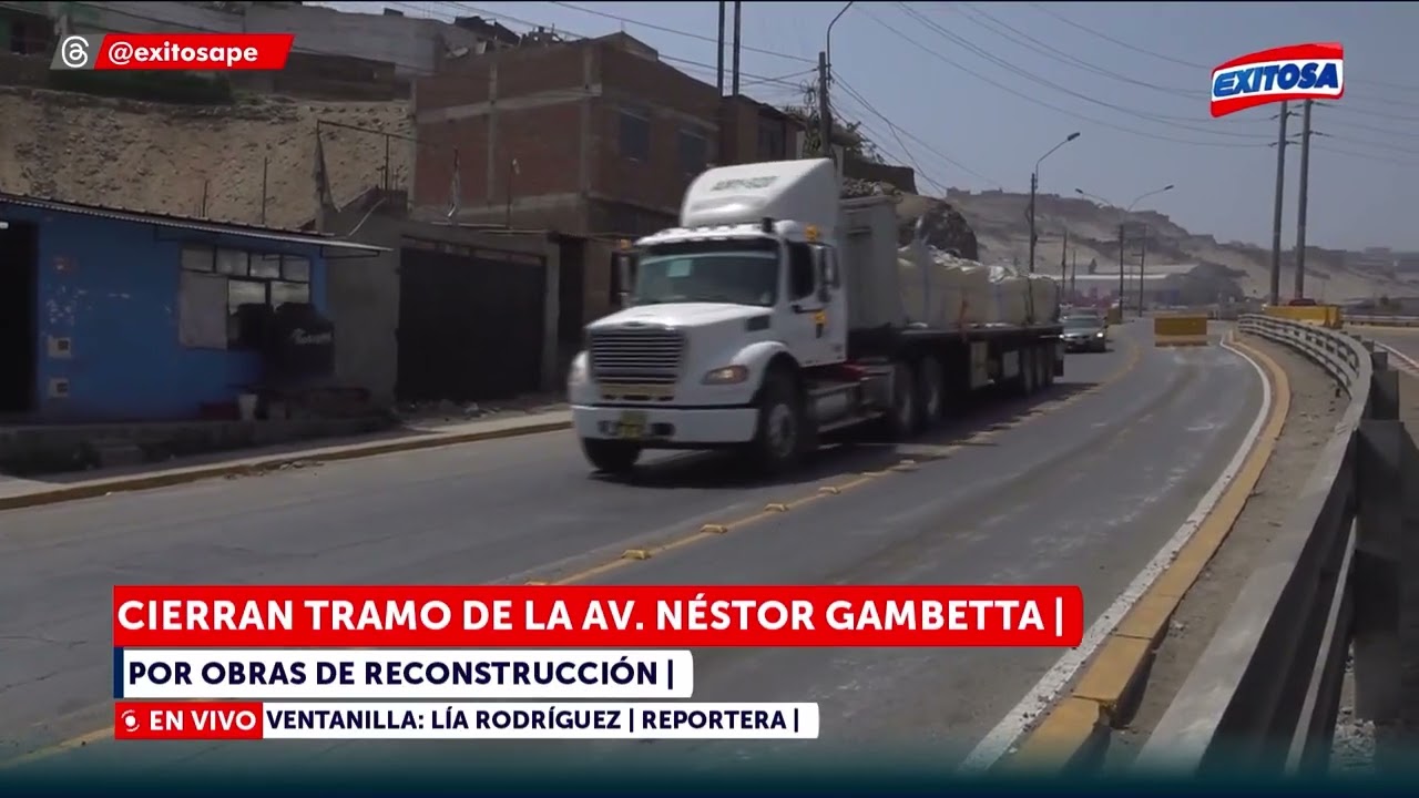 🔴🔵 Cierran tramo de la Av. Néstor Gambetta por obras de reconstrucción