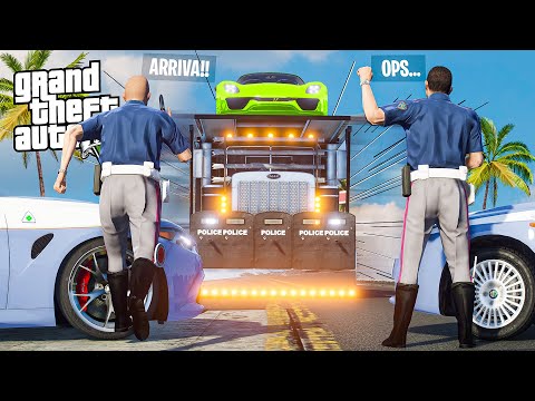 I'M RUNNING from the POLICE with the STOLEN PORSCHES in GTA 5!