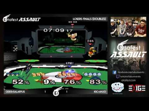Otafest Assault 2017 - Melee Doubles Losers Finals - Anjo + KSC (Red) vs Odds + Sylarius (Blue)