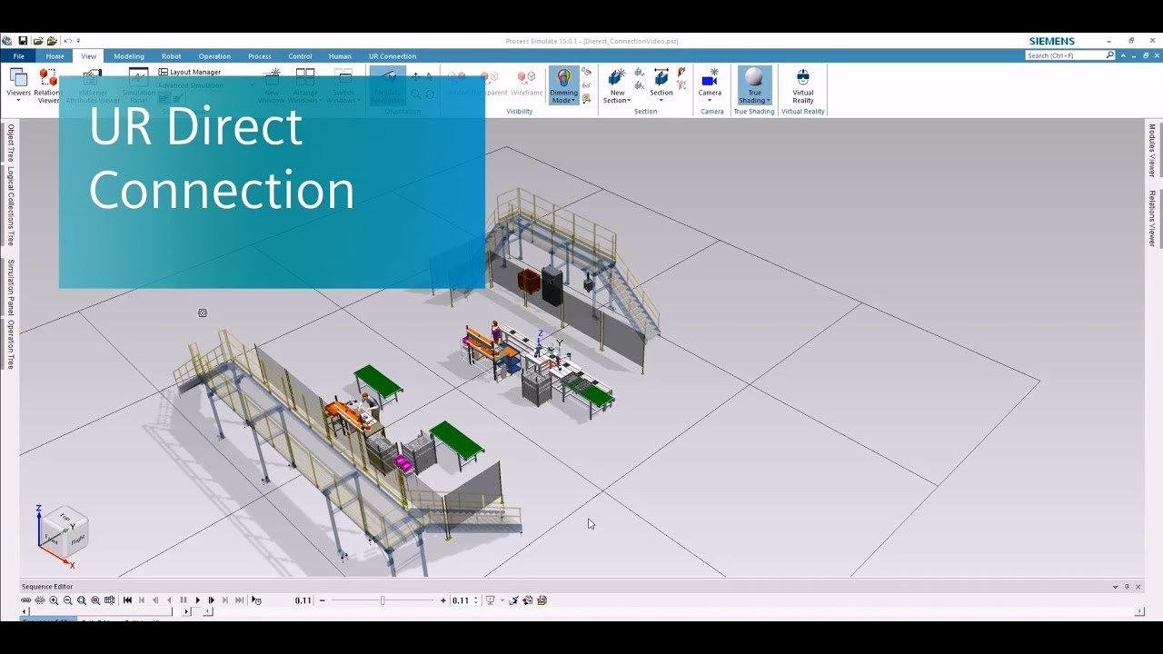 Tecnomatix Process Simulate: Direct connection to Universal Robots Demo