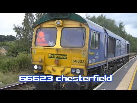 Freightliner 66623 BIll Bolsover Departs Chesterfield HD 1080p