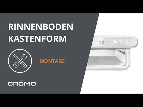 Kastenförmigen GRÖMO Rinnenboden an einer Dachrinne montieren. So geht es schnell und einfach!