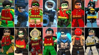 All Robin Characters & Suits in LEGO Videogames (DLC Included)