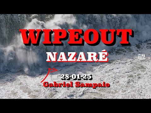O MAIOR WIPEOUT DA VIDA DE GABRIEL SAMPAIO! Nazaré - Tempestade Hermínia