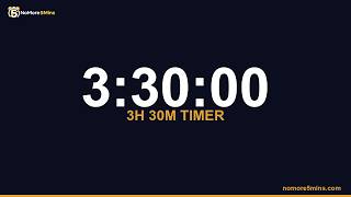 3 Hours 30 Minute Timer — 210 Minute Countdown Timer with Alarm