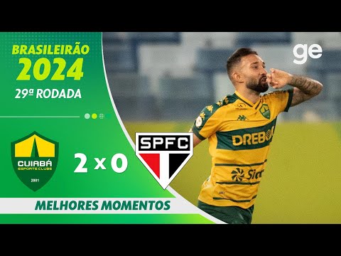 Gols e lances de Cuiabá x São Paulo